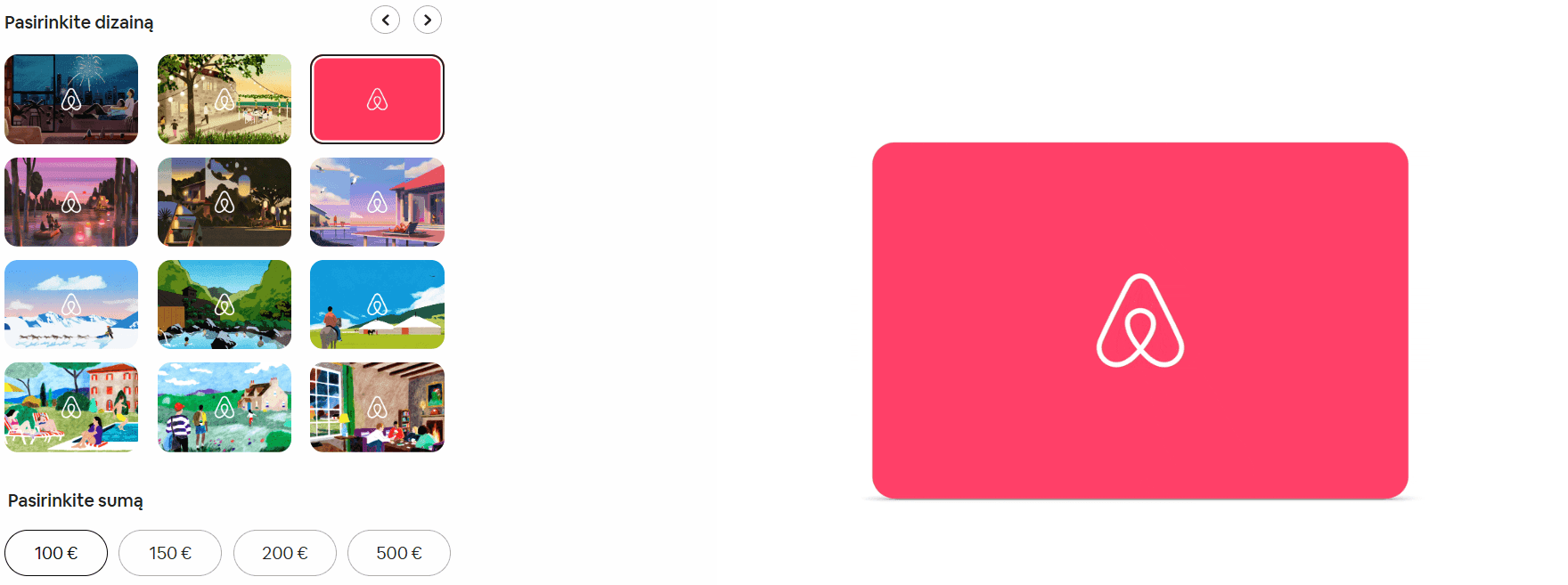 Airbnb gift card