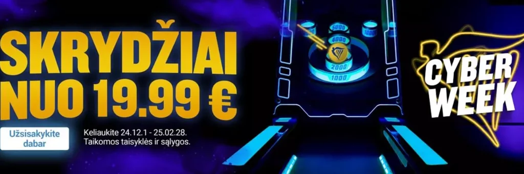 Ryanair Cyber Week nuolaidos