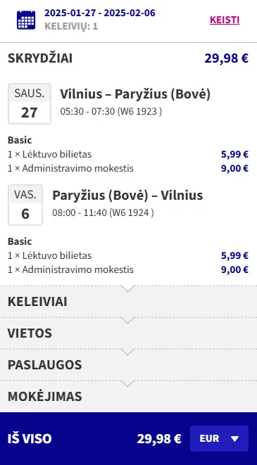 Wizz Air VNO BVA 1